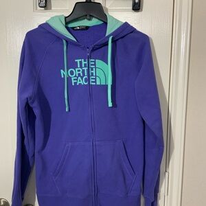 The North Face Mint and Purple Women's Zipper Hoodie